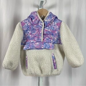 1 Madison 18 Months Sherpa Outdoor Pullover Tie Dye Hiking Camping Fleece Boho